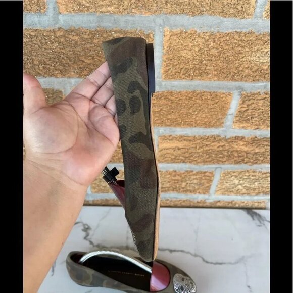 Giuseppe Zanotti Camo Canvas Crystals Skulls Flats Sz 6.5 - Picture 9 of 9